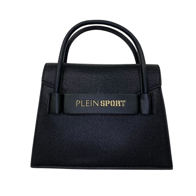 Black Polyethylene Women HandbagIndulge in the bold energy of Plein Sport with this sleek tote bag, an intersection of style and functionality. Its black hue is complemented by the iconic Plein Sport logo, confidently placed on the front for maximum brand