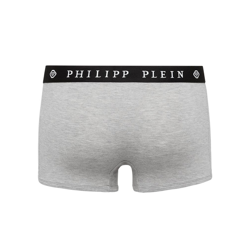 Brown Cotton Men Boxer PackElevate your essentials with the bold sophistication of Philipp Plein. These boxer briefs, crafted from soft cotton, provide all-day comfort with a touch of luxury. A sleek brown hue subtly underlines your style while the unmist