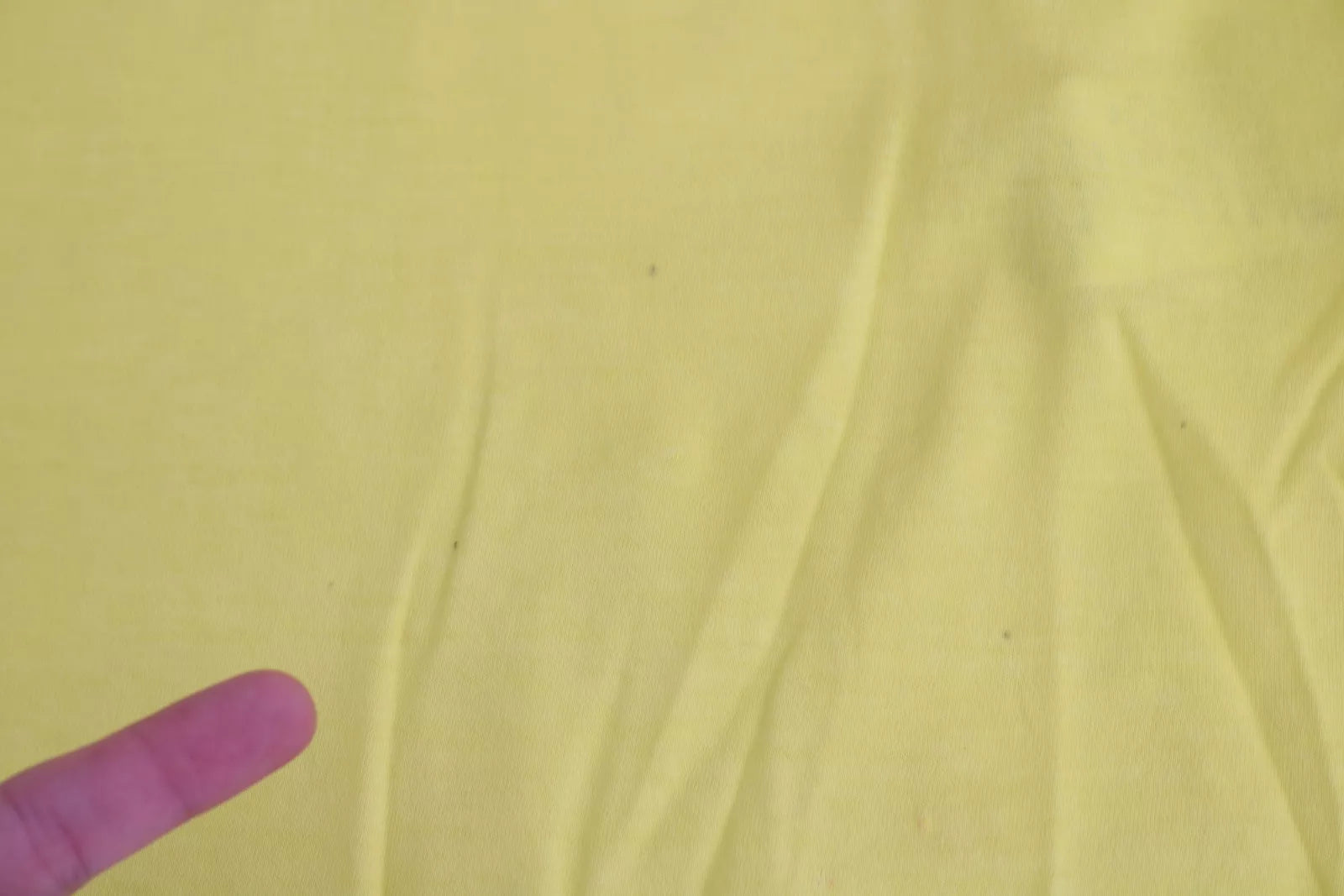 Yellow Cotton Blouse with Round Neck and Short Sleeves