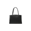 Chic Ebony Tote with Silver Logo AccentIndulge in the perfect blend of luxury and athleticism with the Plein Sport tote bag. Fashioned from durable eco-leather, this exquisite shopping companion boasts a striking silver-toned rubber logo that captures the