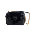 Black Polyethylene Women Crossbody BagStep up your style game with the audacious appeal of this Plein Sport shoulder bag. Featuring a striking brand logo on an in-vogue patent leather-effect body, this bag isn’t just an accessory but a statement. With its