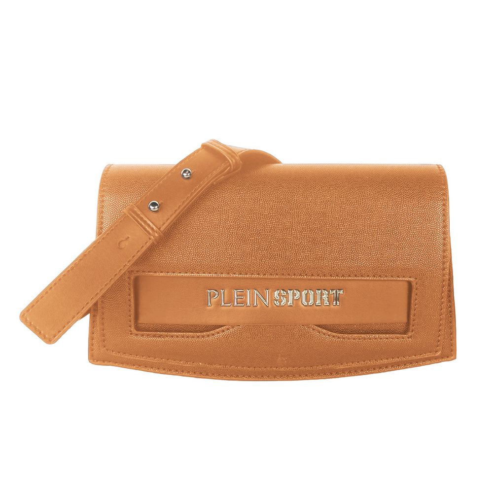 Brown Polyethylene Women Crossbody BagElevate your ensemble with the audacious charm of Plein Sport with this statement faux leather shoulder bag. Its bold brown hue is beautifully contrasted by the striking silver rubber logo, asserting a look that’s bot