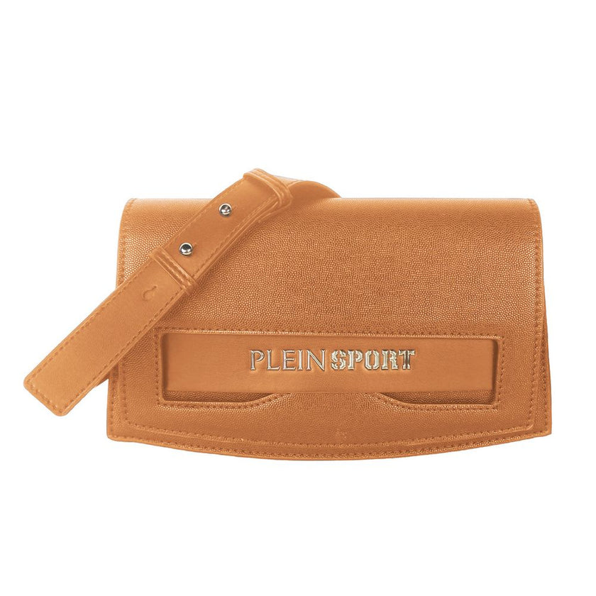 Brown Polyethylene Women Crossbody BagElevate your ensemble with the audacious charm of Plein Sport with this statement faux leather shoulder bag. Its bold brown hue is beautifully contrasted by the striking silver rubber logo, asserting a look that’s bot