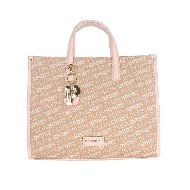 Pink Polyamide Women Shoulder BagElevate your style game with the Plein Sport tote bag, a striking blend of functionality and fashion-forward aesthetics. Drenched in a lush pastel pink hue, this accessory promises to inject a pop of color to your ensemble
