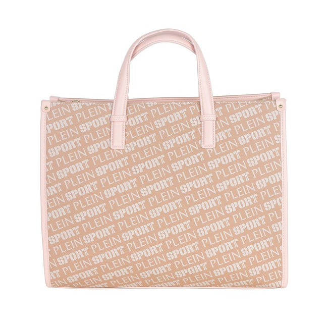 Pink Polyamide Women Shoulder BagElevate your style game with the Plein Sport tote bag, a striking blend of functionality and fashion-forward aesthetics. Drenched in a lush pastel pink hue, this accessory promises to inject a pop of color to your ensemble