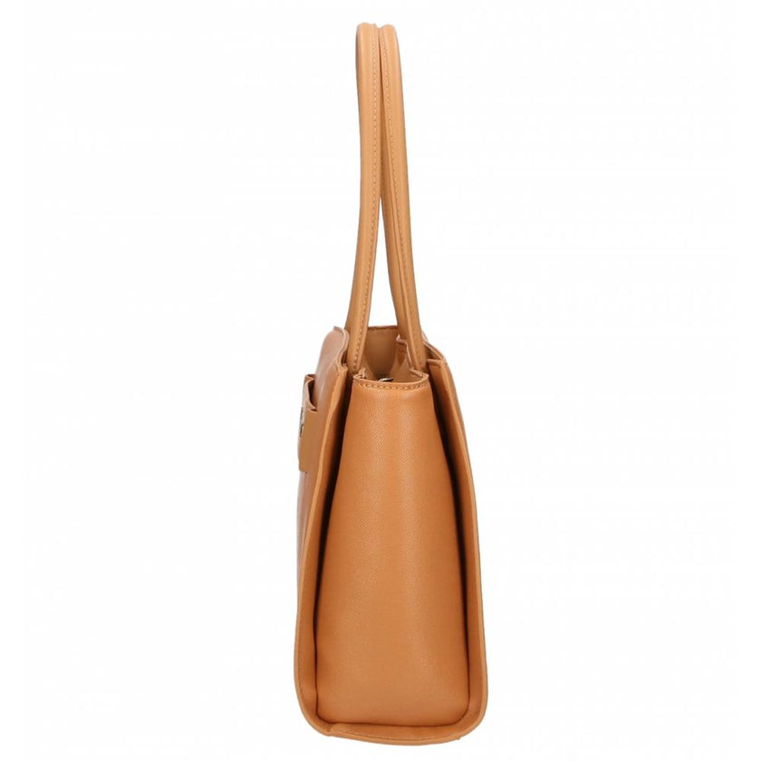 Brown Polyethylene Women Shoulder BagUnleash the urban allure of high-end athleticism with this Plein Sport tote bag. Crafted from durable polyethylene, it stands as a bold testament to luxury sportswear. The brown hue complements the striking silver-tone