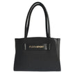 Sleek Black Three-Compartment Tote BagExude sophistication with this sleek Plein Sport tote bag, perfect for those who appreciate luxury and functionality. The black hue pairs with a bold front logo, presenting an air of elegance and brand recognition. De