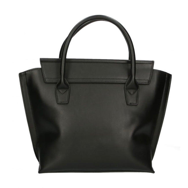 Elegant Black Magnetic HandbagDiscover the epitome of urban chic with this sleek Plein Sport handbag, crafted for the sophisticated individual. Its magnetic closure ensures your belongings stay secure, while the iconic front logo adds a touch of luxury. P
