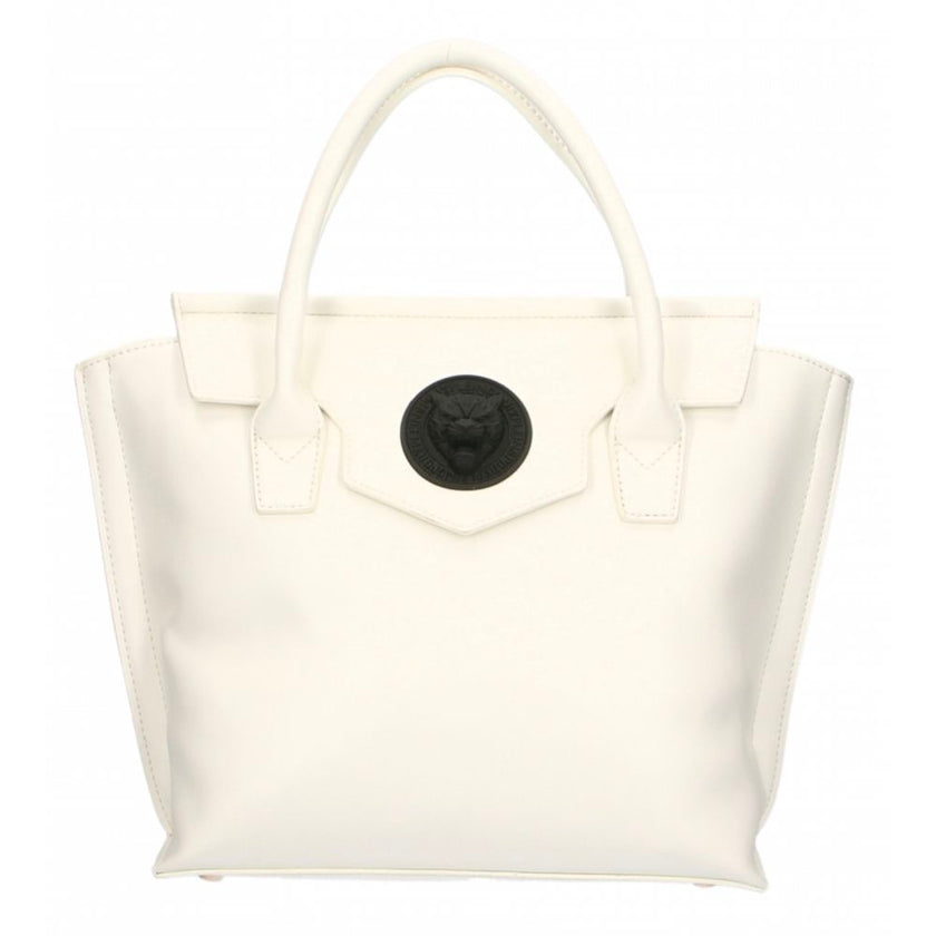 Elegant White Handbag With Magnetic ClosureDiscover elegance and functionality merged in this Plein Sport handbag, featuring a sophisticated front logo and a secure magnetic closure. Perfect for your day-to-date transitions, it offers ample space with a s