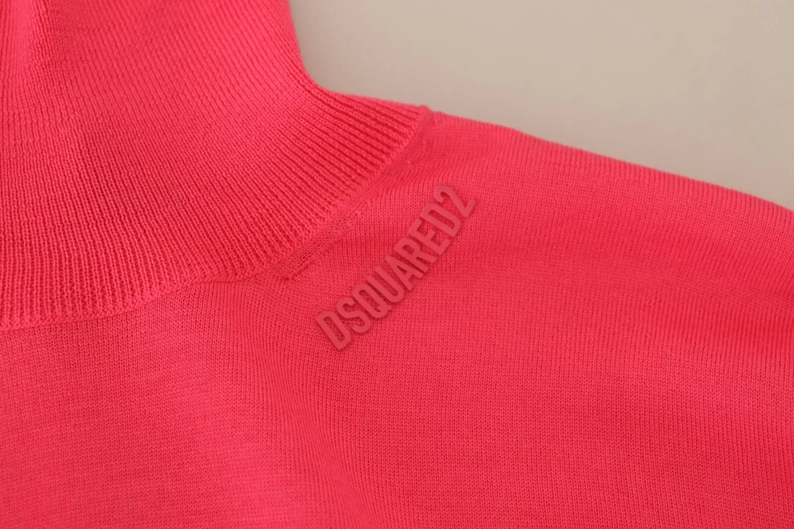Pinker Rollkragenpullover aus Wolle, Langarm, Casual von DSQUARED2