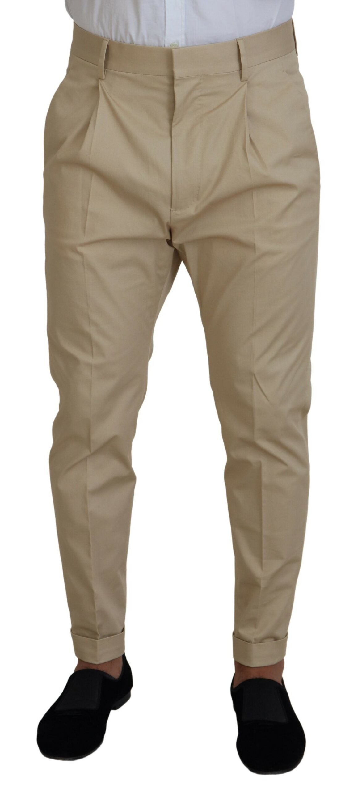 Costume CIPRO beige en coton à simple boutonnage, deux pièces