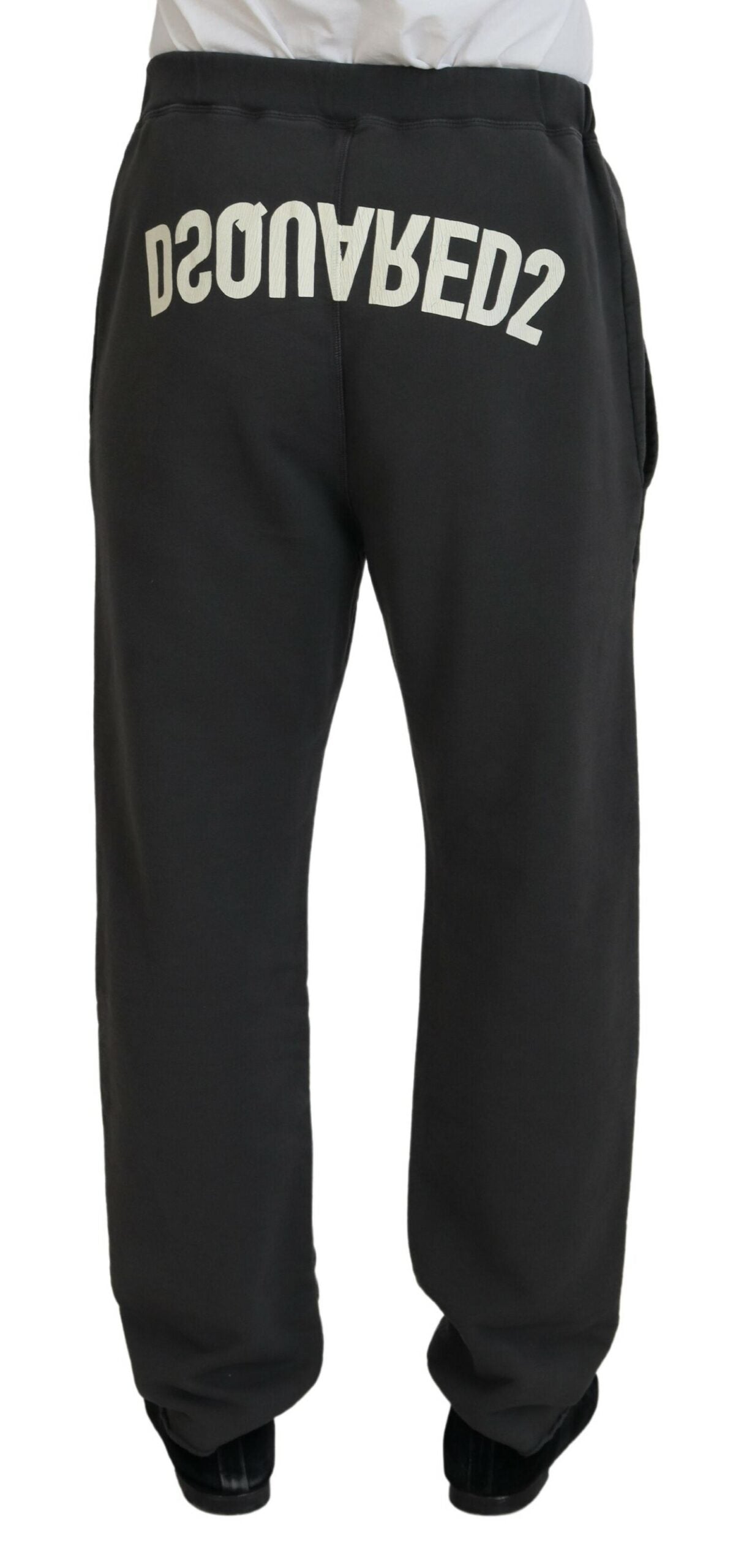 Pantalon décontracté en coton gris foncé pour homme