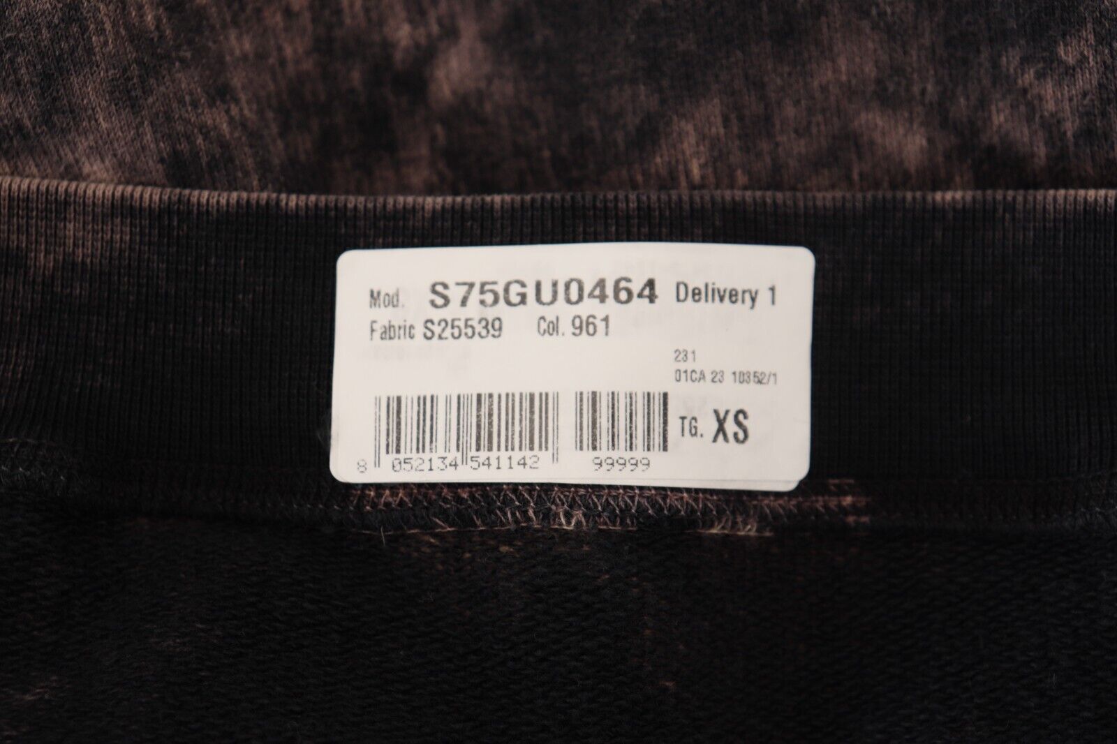 Sweat à capuche multicolore en coton teint