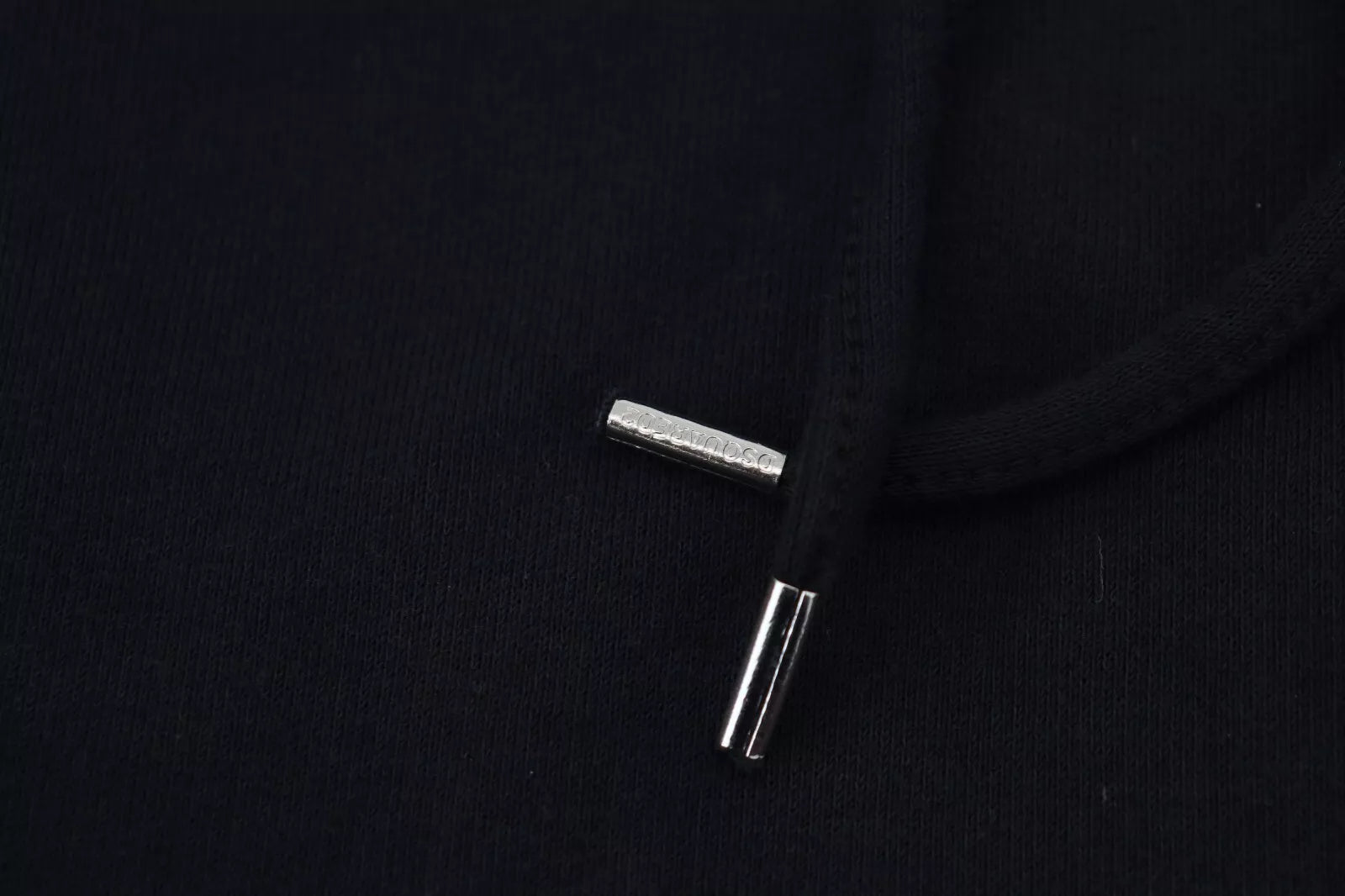 Sweat-shirt à capuche en coton noir tie-dye