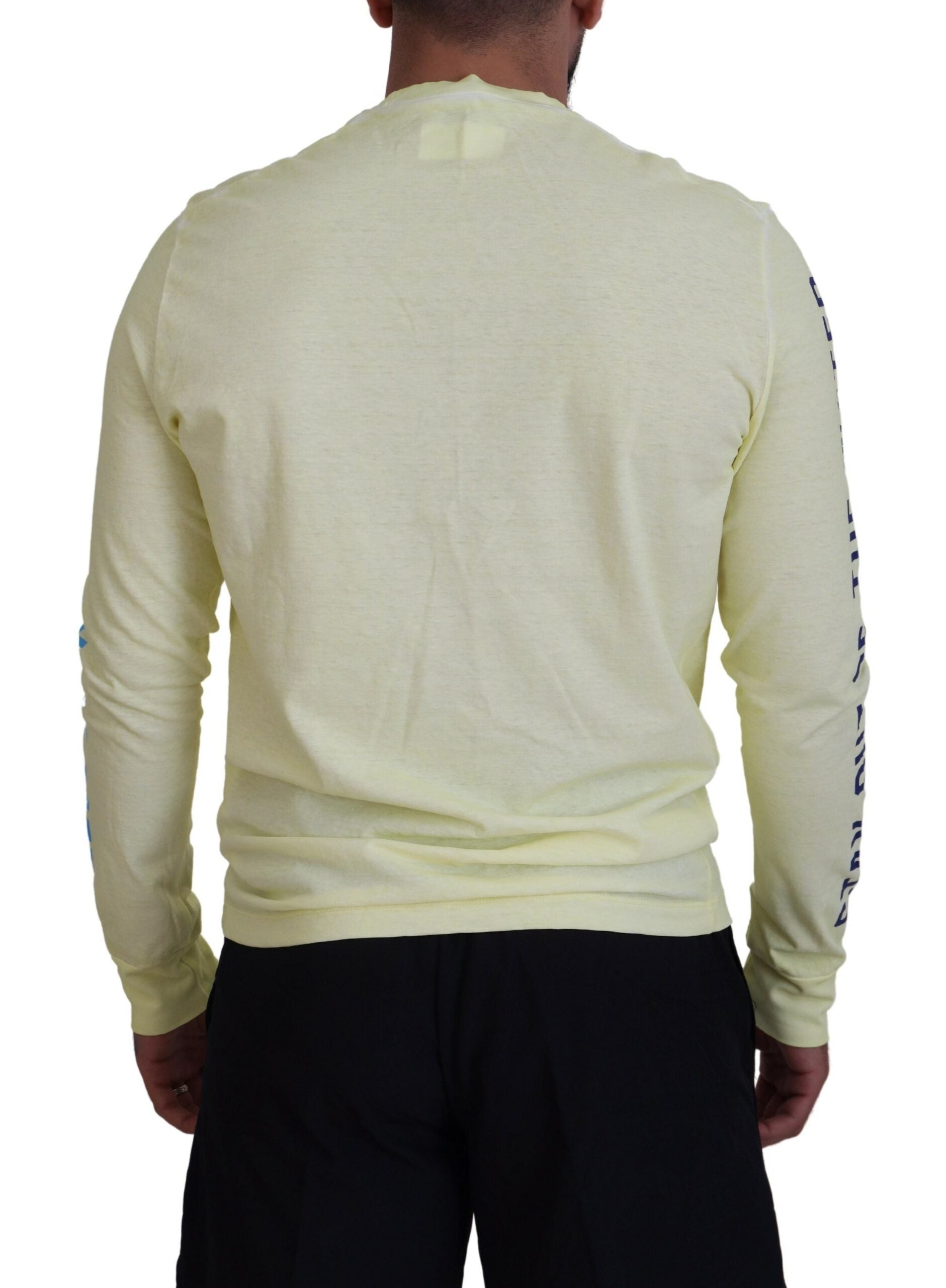 T-shirt à manches longues imprimé jaune coloré