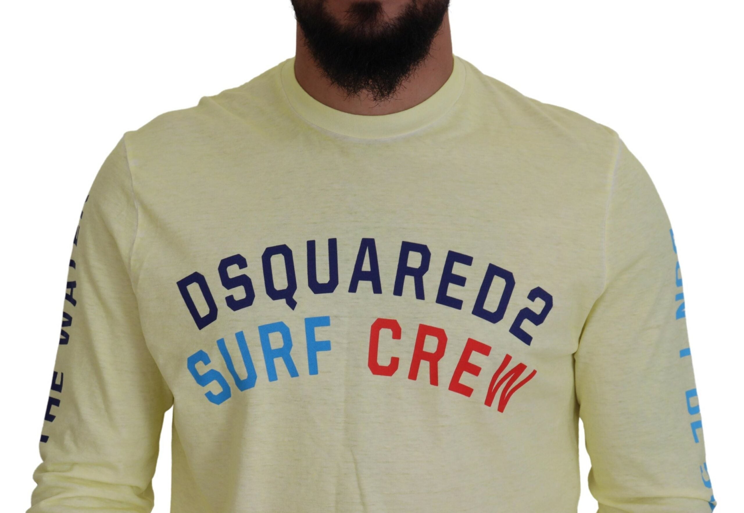 T-shirt à manches longues imprimé jaune coloré