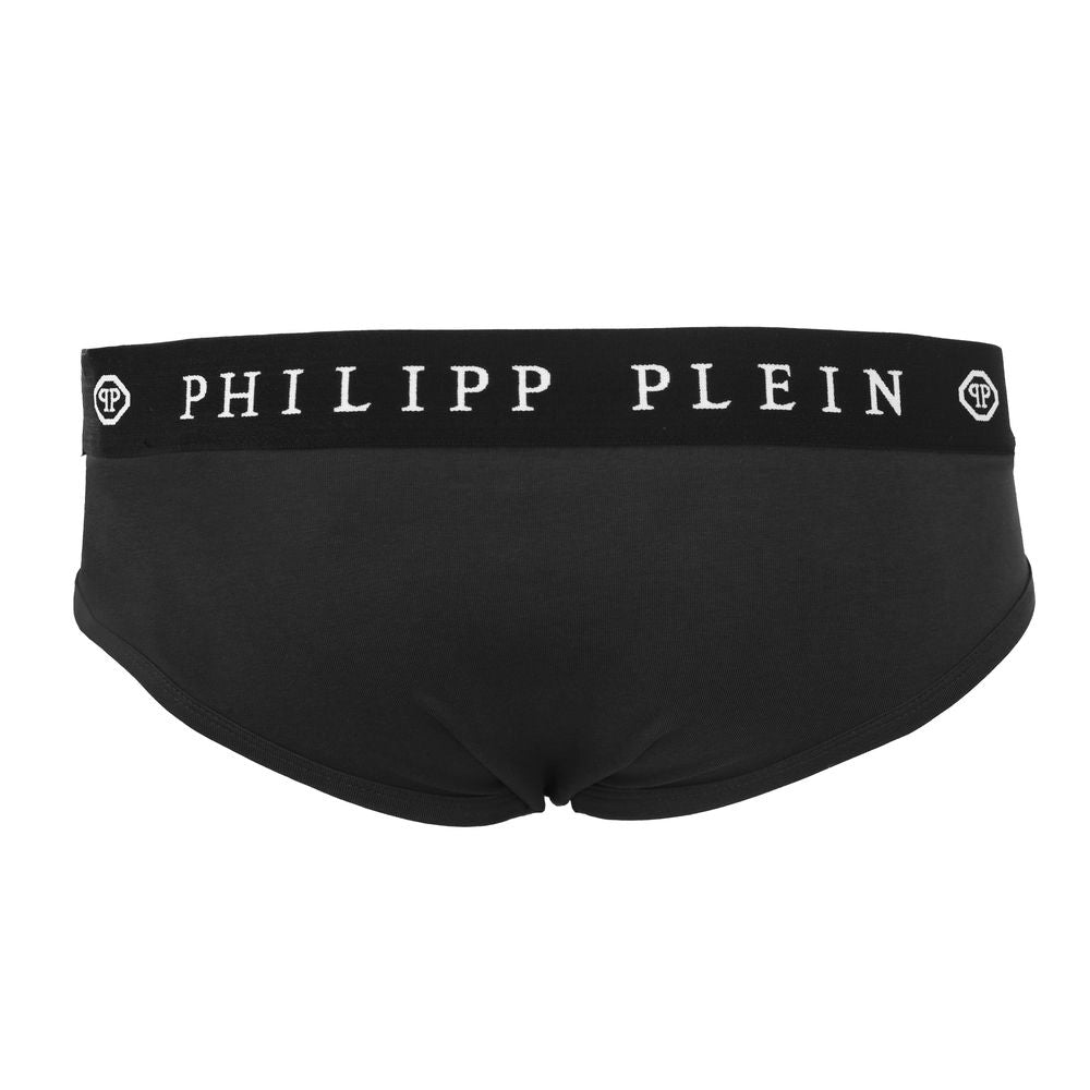Black Cotton Men Boxer Short PackDiscover the epitome of luxury with these Philipp Plein boxer shorts. Tailored to deliver comfort and a touch of boldness to your everyday essentials, these black boxer shorts are a statement of high-end fashion. The signa