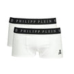 White Cotton Men's BoxerDare to define your style with superior comfort in Philipp Plein’s exclusive boxer set. Crafted with a precise blend of 95% cotton and 5% elastane, these white, elasticated boxers offer a snug fit while enhancing your fashion cred