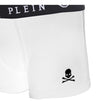 White Cotton Men's BoxerDare to define your style with superior comfort in Philipp Plein’s exclusive boxer set. Crafted with a precise blend of 95% cotton and 5% elastane, these white, elasticated boxers offer a snug fit while enhancing your fashion cred