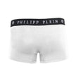 White Cotton Men's BoxerDare to define your style with superior comfort in Philipp Plein’s exclusive boxer set. Crafted with a precise blend of 95% cotton and 5% elastane, these white, elasticated boxers offer a snug fit while enhancing your fashion cred