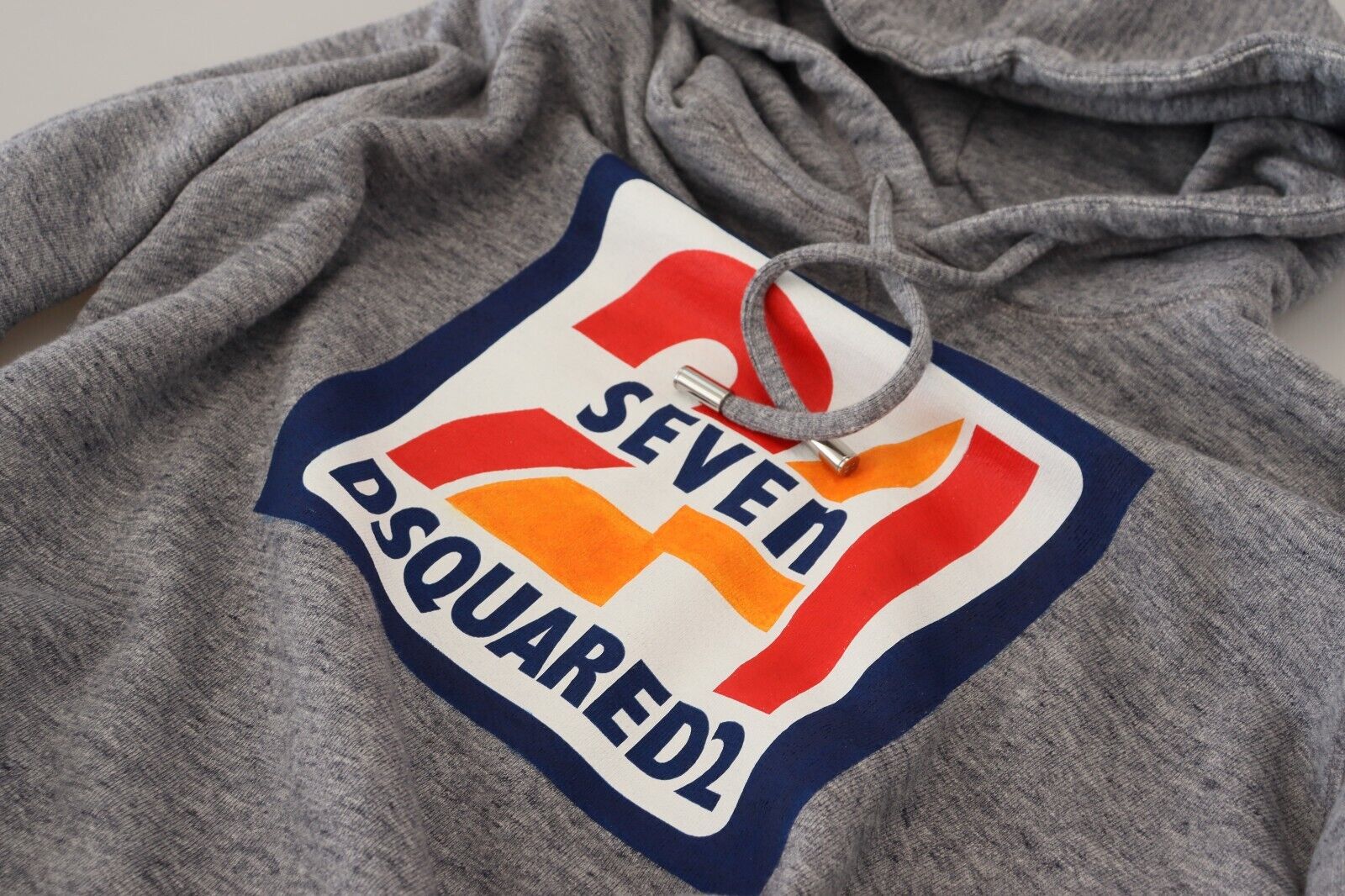 Grauer Baumwoll-Hoodie mit DSQUARED2 Logo-Print