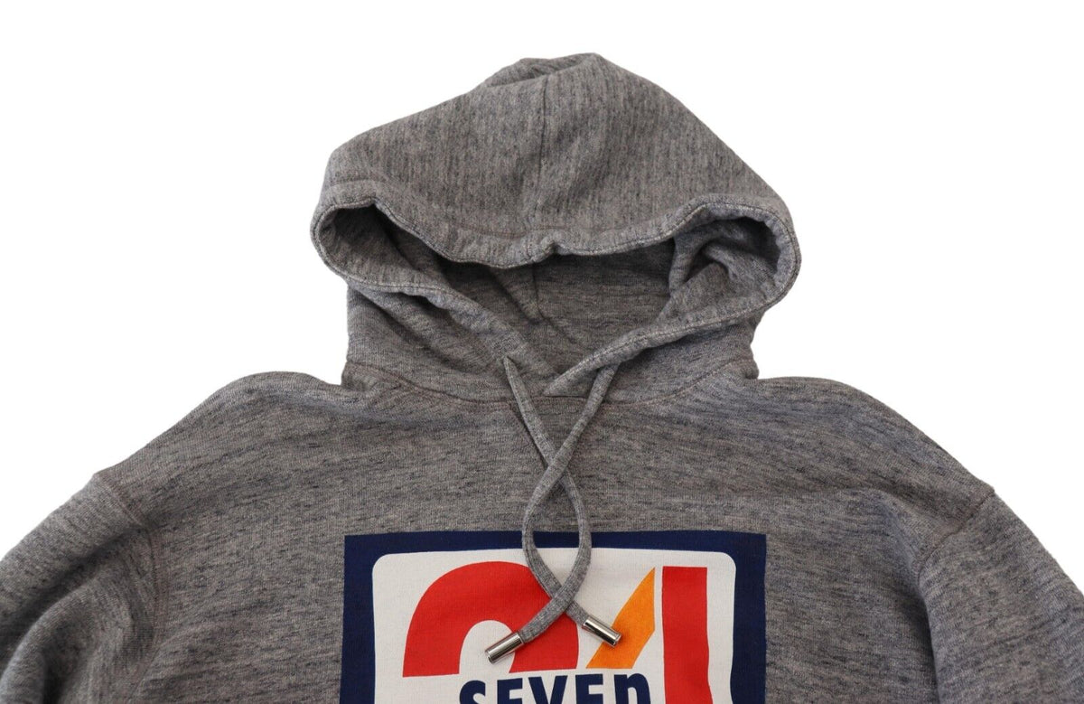 Dsquared² Grauer Hoodie mit Logo-Print aus Baumwolle