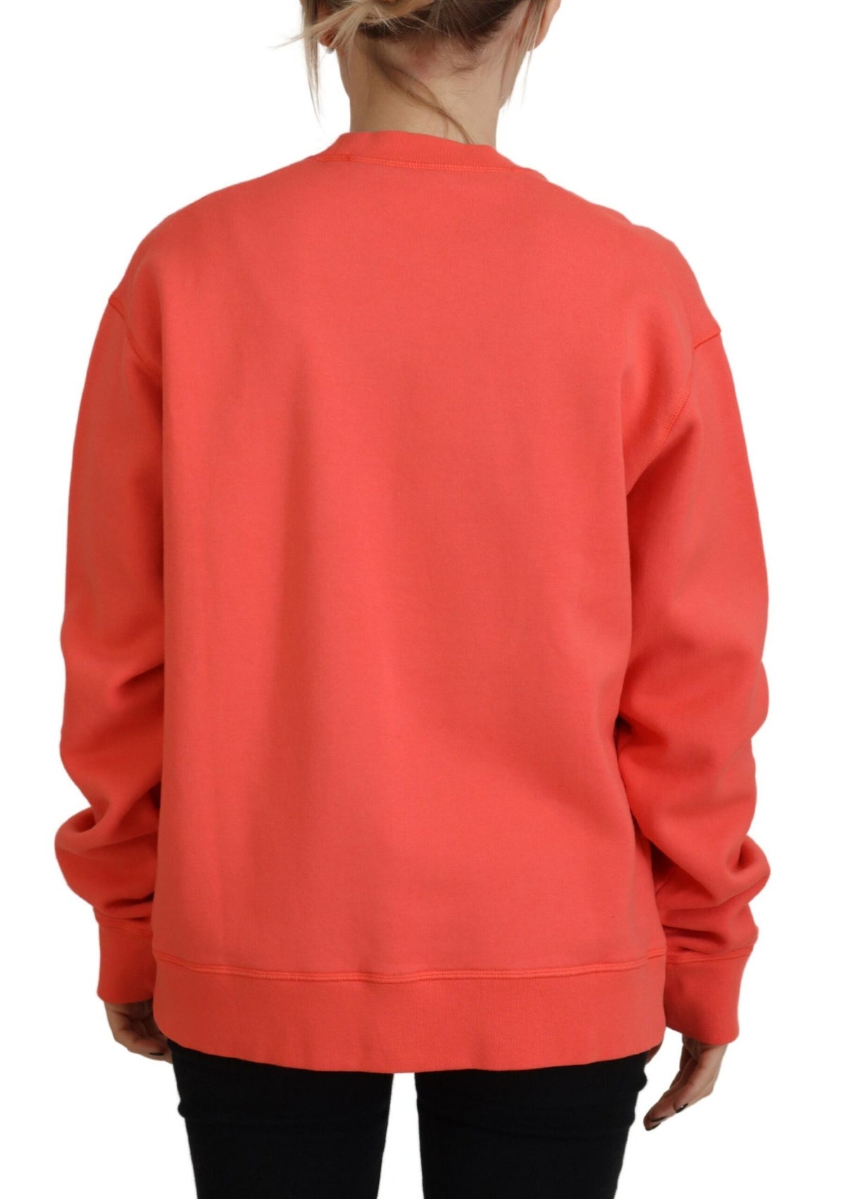 Pull Dsquared² rose à manches longues brodé du logo pour femme