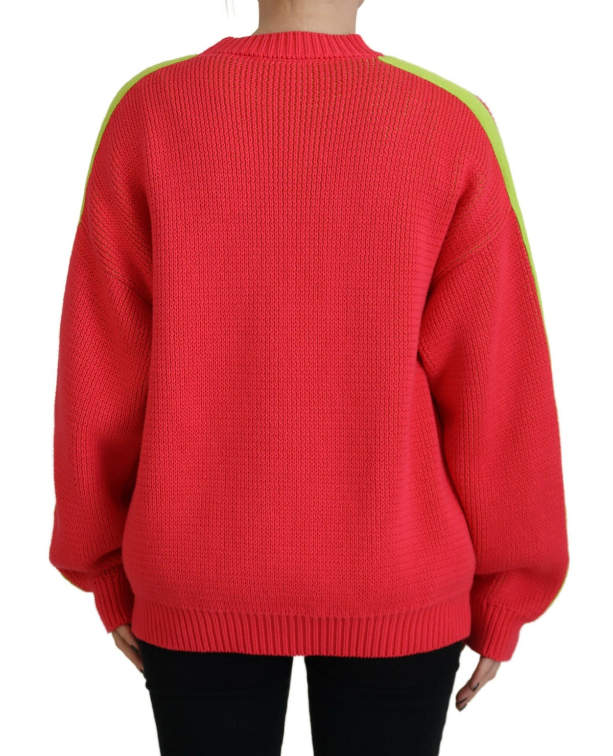 Dsquared² Mehrfarbiger Pullover aus Baumwollstrick mit Rundhalsausschnitt