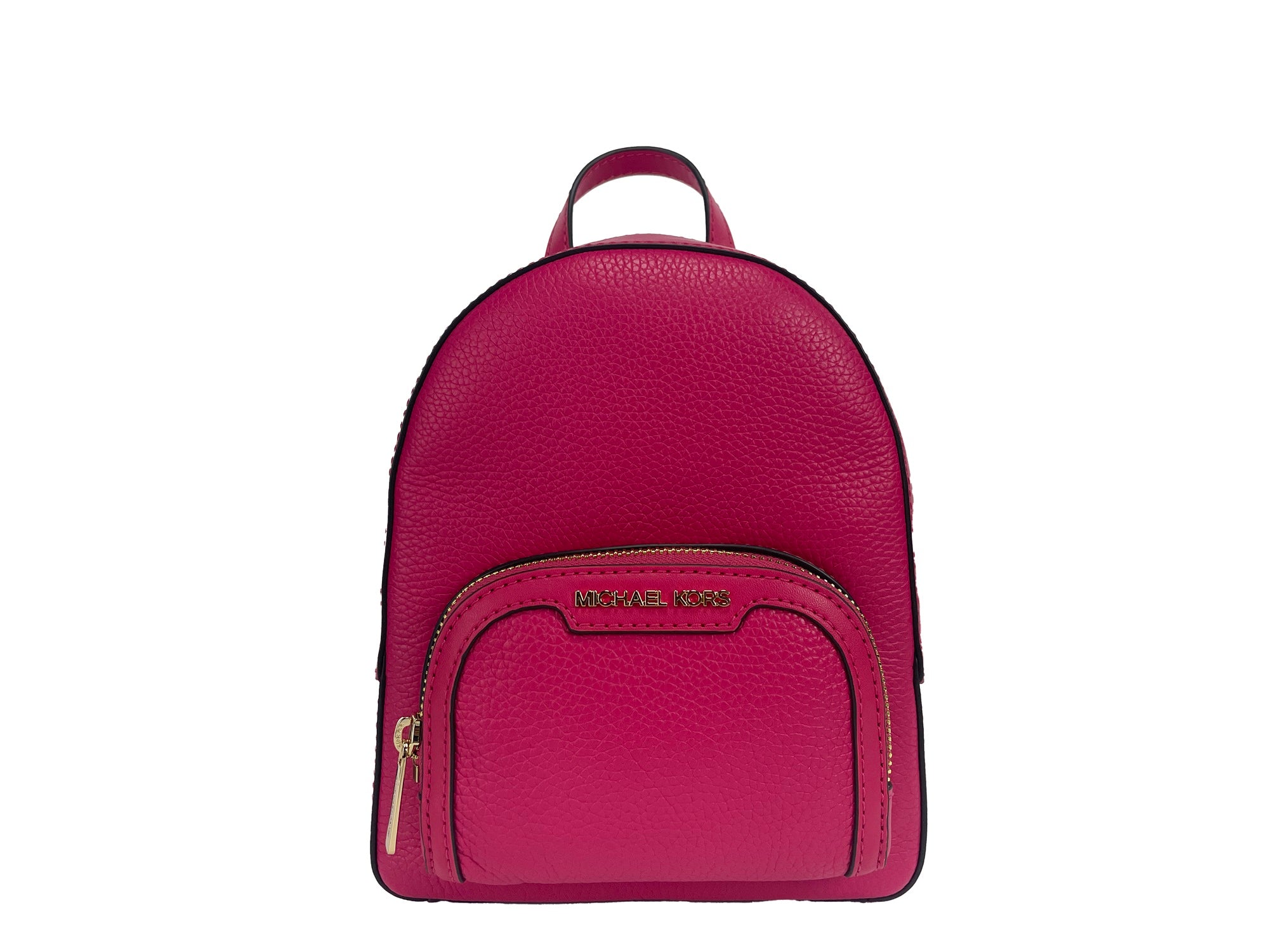 Jaycee Mini XS Pebbled Leather Zip Pocket Backpack BagStyle: Michael Kors XS Jaycee Backpack (Electric Pink) Material: Pebbled Leather Features: Inner Slip Pockets, Top Handle, Adjustable Shoulder Straps, Convertible Straps, Jacquard Lining, Outer Zip Poc