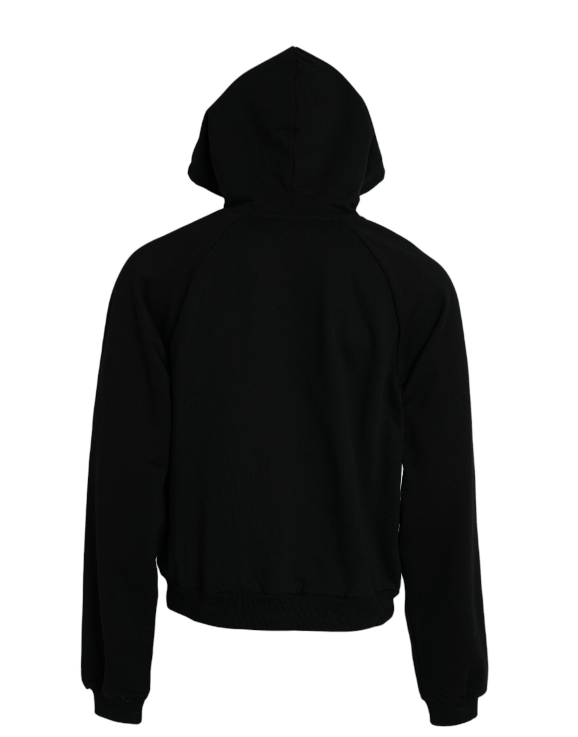 Schwarzes Kapuzen-Sweatshirt aus Baumwolle mit Logo
