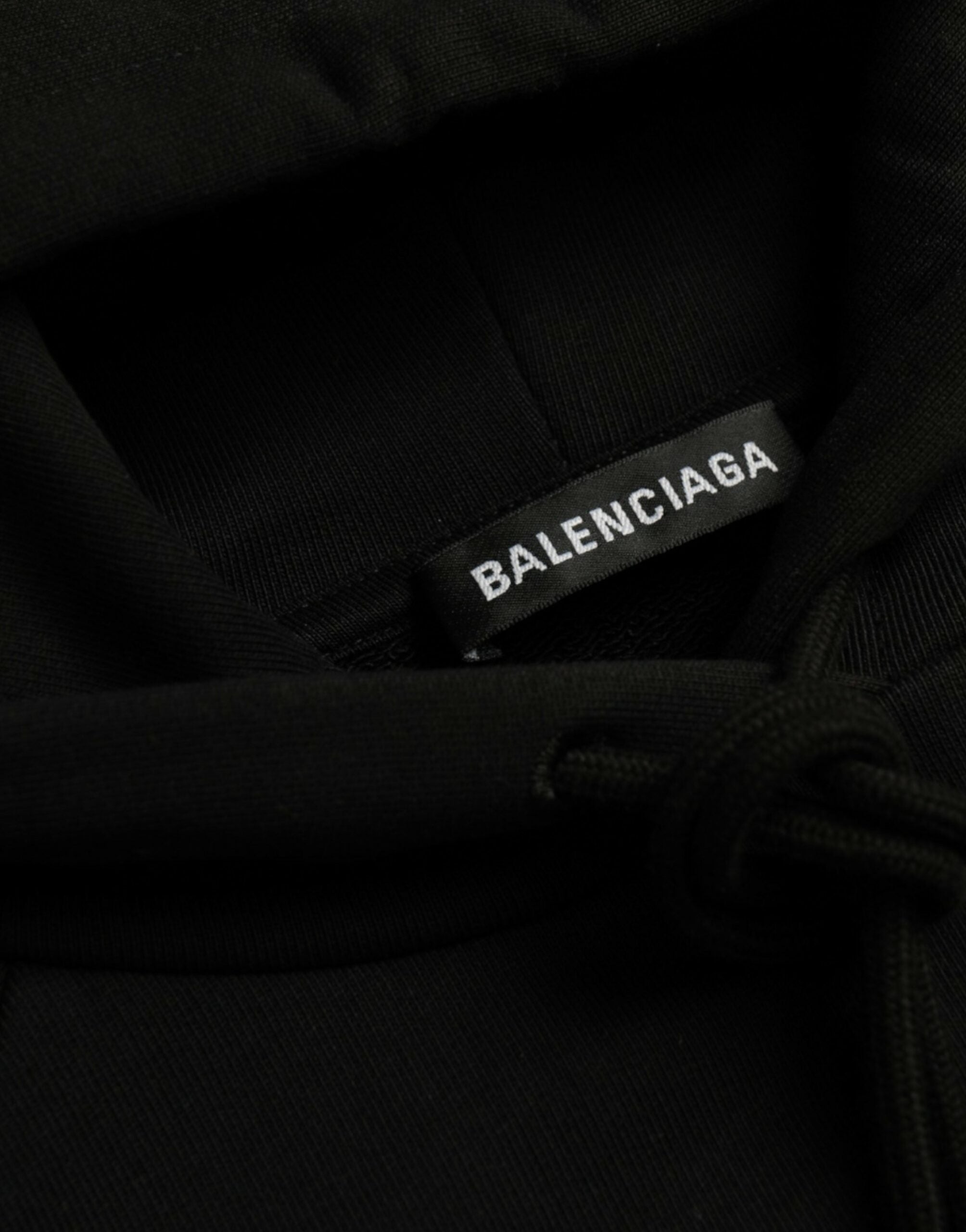 Schwarzes Kapuzen-Sweatshirt aus Baumwolle mit Logo