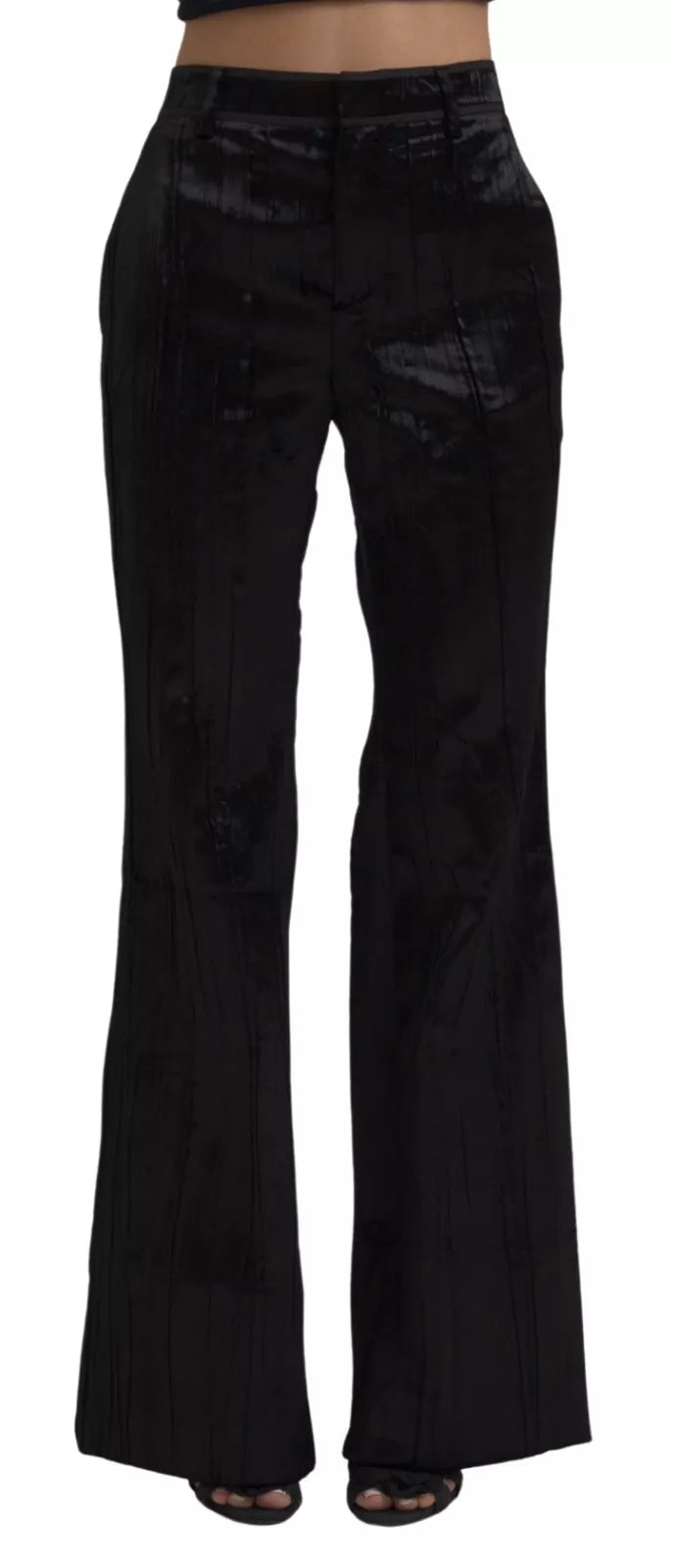 Schwarze High Waist Super Flare Hose von DSQUARED2