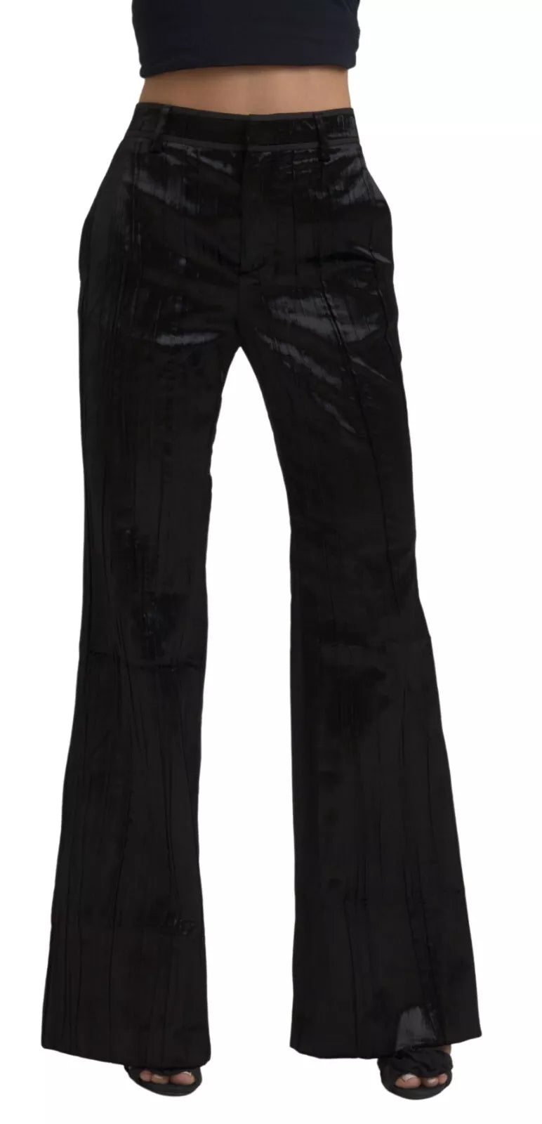 Schwarze High Waist Super Flare Hose von DSQUARED2