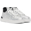 Gray Polyethylene SneakerVersace Jeans Couture high sneakers in silver painted eco-leather, logo printed on the back, contrasting white laces, white rubber soleGray Polyethylene Sneaker${tagsVersace JeansAulae Gray Polyethylene Sneaker Versace JeansAulae