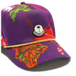 Purple Cotton Men CapElevate your headwear collection with the Moncler x Palm Angels baseball cap, where high fashion meets streetwear cool. This cap boasts a vivid floral print set against a rich purple backdrop that makes a bold statement. Adorned with