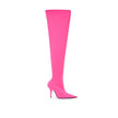 Elegant Pink Polyester Ankle BootsStep into chic sophistication with these stunning pink ankle boots, crafted from the finest quality polyester for a luxurious touch. Designed with both style and comfort in mind, these boots are perfect for those seeking