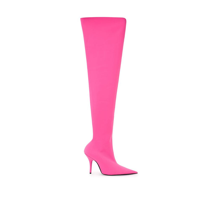 Elegant Pink Polyester Ankle BootsStep into chic sophistication with these stunning pink ankle boots, crafted from the finest quality polyester for a luxurious touch. Designed with both style and comfort in mind, these boots are perfect for those seeking