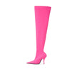 Elegant Pink Polyester Ankle BootsStep into chic sophistication with these stunning pink ankle boots, crafted from the finest quality polyester for a luxurious touch. Designed with both style and comfort in mind, these boots are perfect for those seeking