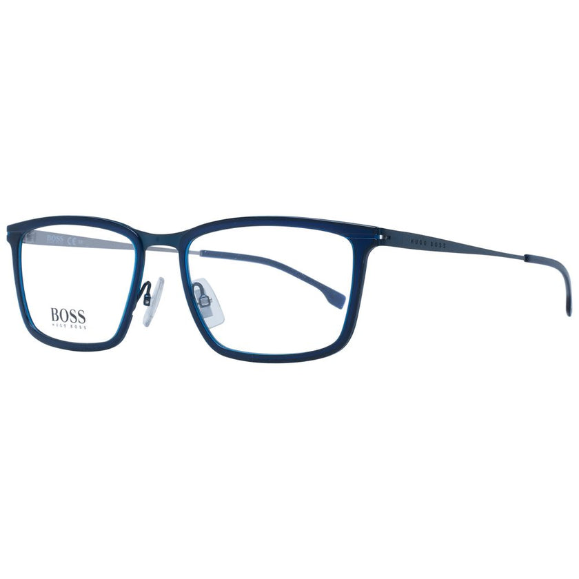 Blue Stainless Steel Glasses (Frames)Gender Men Main color Blue Frame color Blue Frame material Stainless Steel Rim Style Full-Rim Lenses Color Demo glasses Lenses Material Plastic Lenses Effect No Extra Lenses width 56 Size 56-18-150 Lenses Height 36 Bri