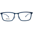 Blue Stainless Steel Glasses (Frames)Gender Men Main color Blue Frame color Blue Frame material Stainless Steel Rim Style Full-Rim Lenses Color Demo glasses Lenses Material Plastic Lenses Effect No Extra Lenses width 56 Size 56-18-150 Lenses Height 36 Bri