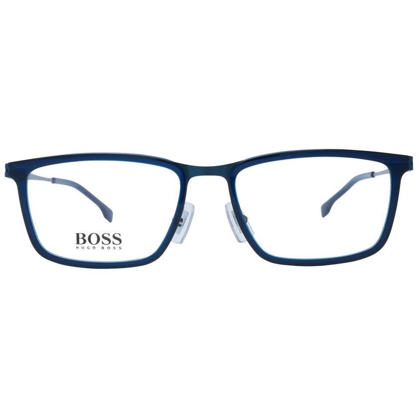 Blue Stainless Steel Glasses (Frames)Gender Men Main color Blue Frame color Blue Frame material Stainless Steel Rim Style Full-Rim Lenses Color Demo glasses Lenses Material Plastic Lenses Effect No Extra Lenses width 56 Size 56-18-150 Lenses Height 36 Bri