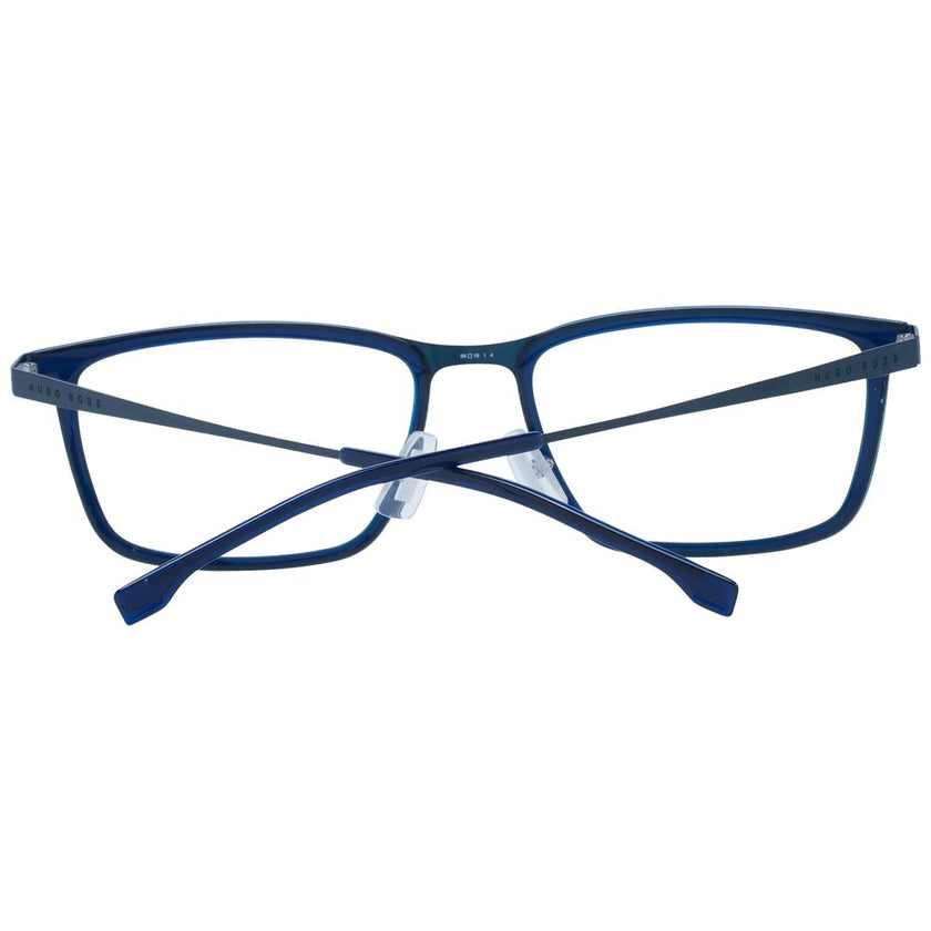 Blue Stainless Steel Glasses (Frames)Gender Men Main color Blue Frame color Blue Frame material Stainless Steel Rim Style Full-Rim Lenses Color Demo glasses Lenses Material Plastic Lenses Effect No Extra Lenses width 56 Size 56-18-150 Lenses Height 36 Bri