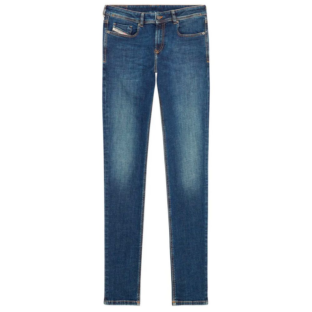 Blue Cotton Men JeansElevate your wardrobe essentials with these Diesel denims that blend comfort with edgy style. Crafted with just the right amount of stretch, these skinny fit jeans are a testament to the brand’s dedication to superior quality and cont