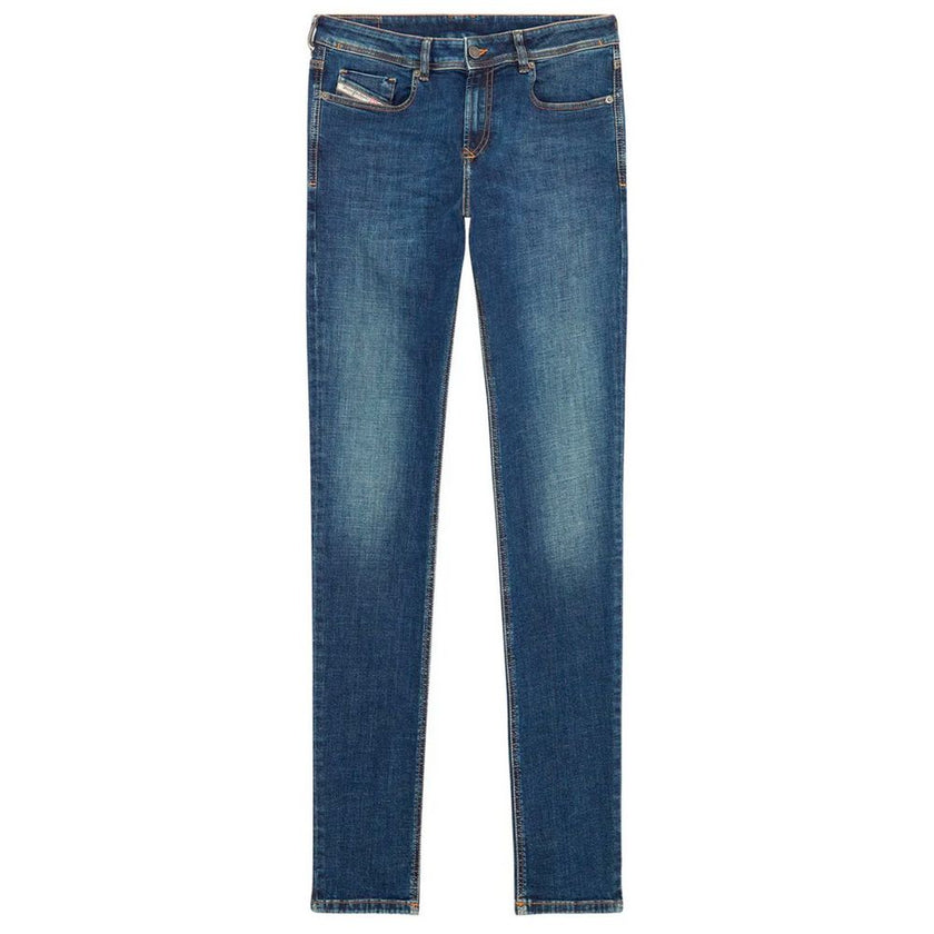 Blue Cotton Men JeansElevate your wardrobe essentials with these Diesel denims that blend comfort with edgy style. Crafted with just the right amount of stretch, these skinny fit jeans are a testament to the brand’s dedication to superior quality and cont