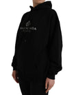 Black Cotton Logo Hooded Pullover Sweatshirt SweaterBALENCIAGA Absolutely stunning, 100% Authentic, brand new with tags BALENCIAGA hooded sweatshirt with logo print. Model: Pullover hooded sweater Colour: Black Material: 100% Cotton Logo details Made in P