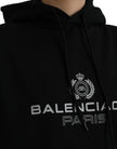 Black Cotton Logo Hooded Pullover Sweatshirt SweaterBALENCIAGA Absolutely stunning, 100% Authentic, brand new with tags BALENCIAGA hooded sweatshirt with logo print. Model: Pullover hooded sweater Colour: Black Material: 100% Cotton Logo details Made in P