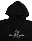 Black Cotton Logo Hooded Pullover Sweatshirt SweaterBALENCIAGA Absolutely stunning, 100% Authentic, brand new with tags BALENCIAGA hooded sweatshirt with logo print. Model: Pullover hooded sweater Colour: Black Material: 100% Cotton Logo details Made in P
