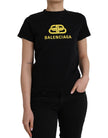 Black Cotton Logo Print Crew Neck Short Sleeves T-shirtBALENCIAGA Absolutely stunning, 100% Authentic, brand new with tags BALENCIAGA cotton crew neck t-shirt with logo print. Model: Short sleeves crew neck t-shirt Colour: Black Material: 100% Cotton Logo