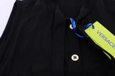 Black Sleeveless Viscose Blouse TopVERSACE JEANS VJ Absolutely stunning, 100% Authentic, brand new with tags Versace Jeans VJ blouse shirt. Color: Black Model: Sleeveless shirt blouse Collar button closure Logo details Material: 100% ViscoseBlack Sleevele