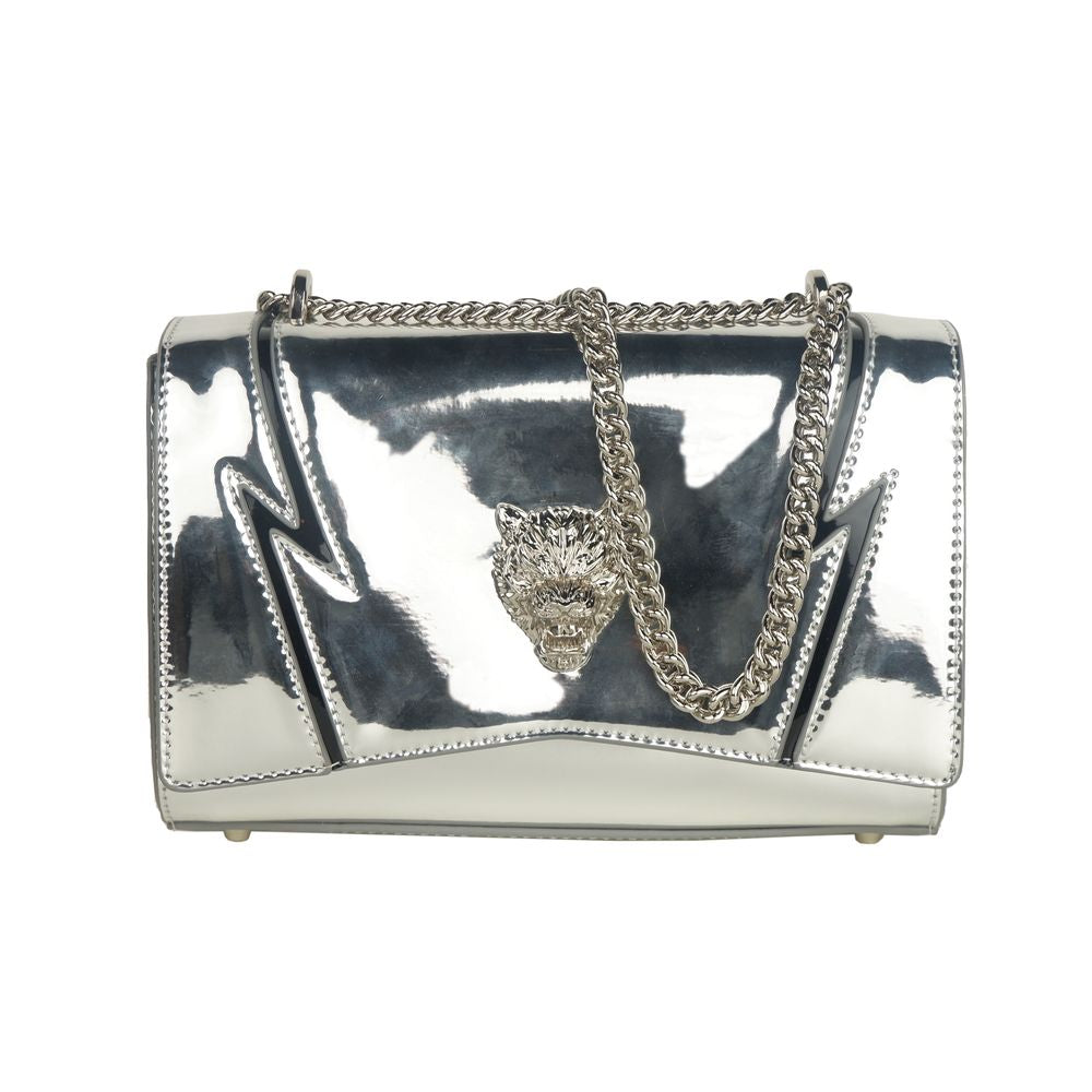 Elegant Gray Chain-Strapped Shoulder BagExperience the fusion of luxury and sporty aesthetics with the Plein Sport shoulder bag. Designed to elevate your style, this swanky accessory showcases the prestigious brand logo on both sides, ensuring you carry a